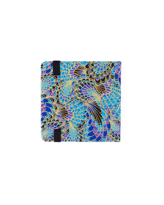 Cuaderno de Viaje Pavo Real 12x12 cm cerrado vista trasera