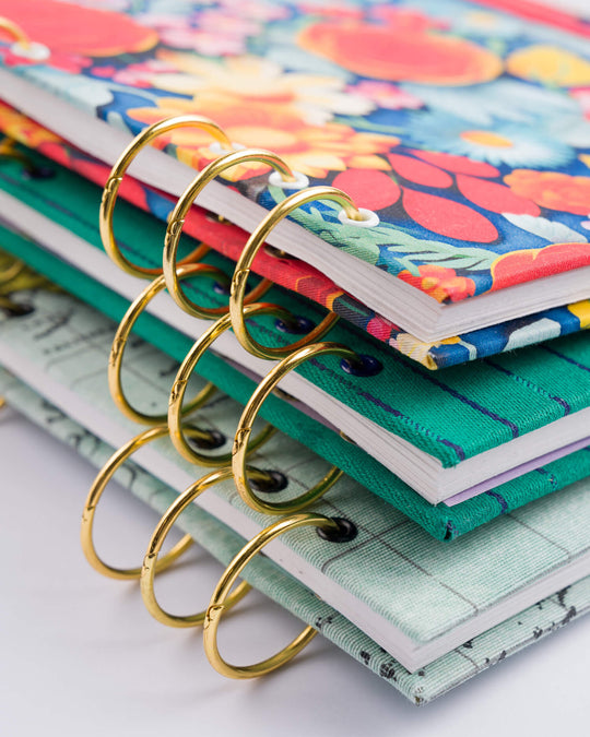 Detalle anillas cuadernos artesanales