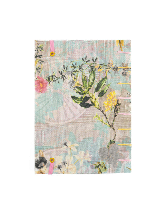 Cuaderno Cosido Copto Artesanal Selva Rosa vista posterior