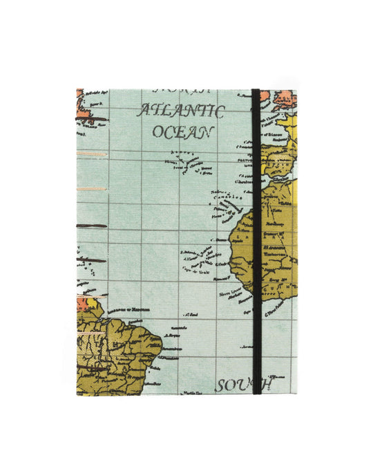 Cuaderno Cosido Copto Artesanal Mapamundi cerrado
