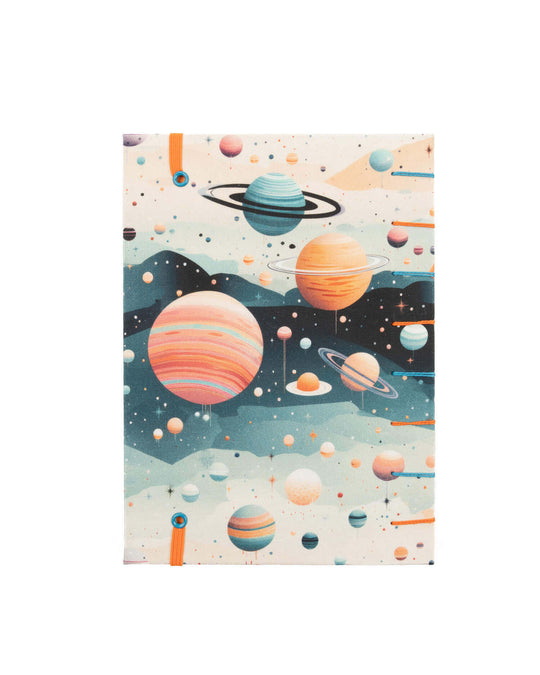 Cuaderno Cosido Copto Artesanal de Planetas vista posterior