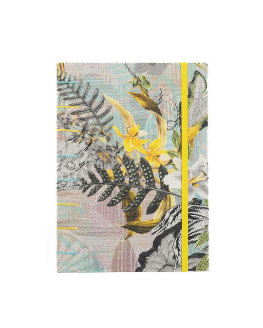 Cuaderno Cosido Copto Artesanal Selva amarilla cerrado