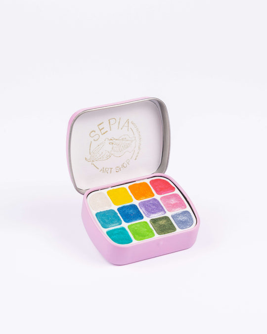 Mini paleta acuarela nacarada 