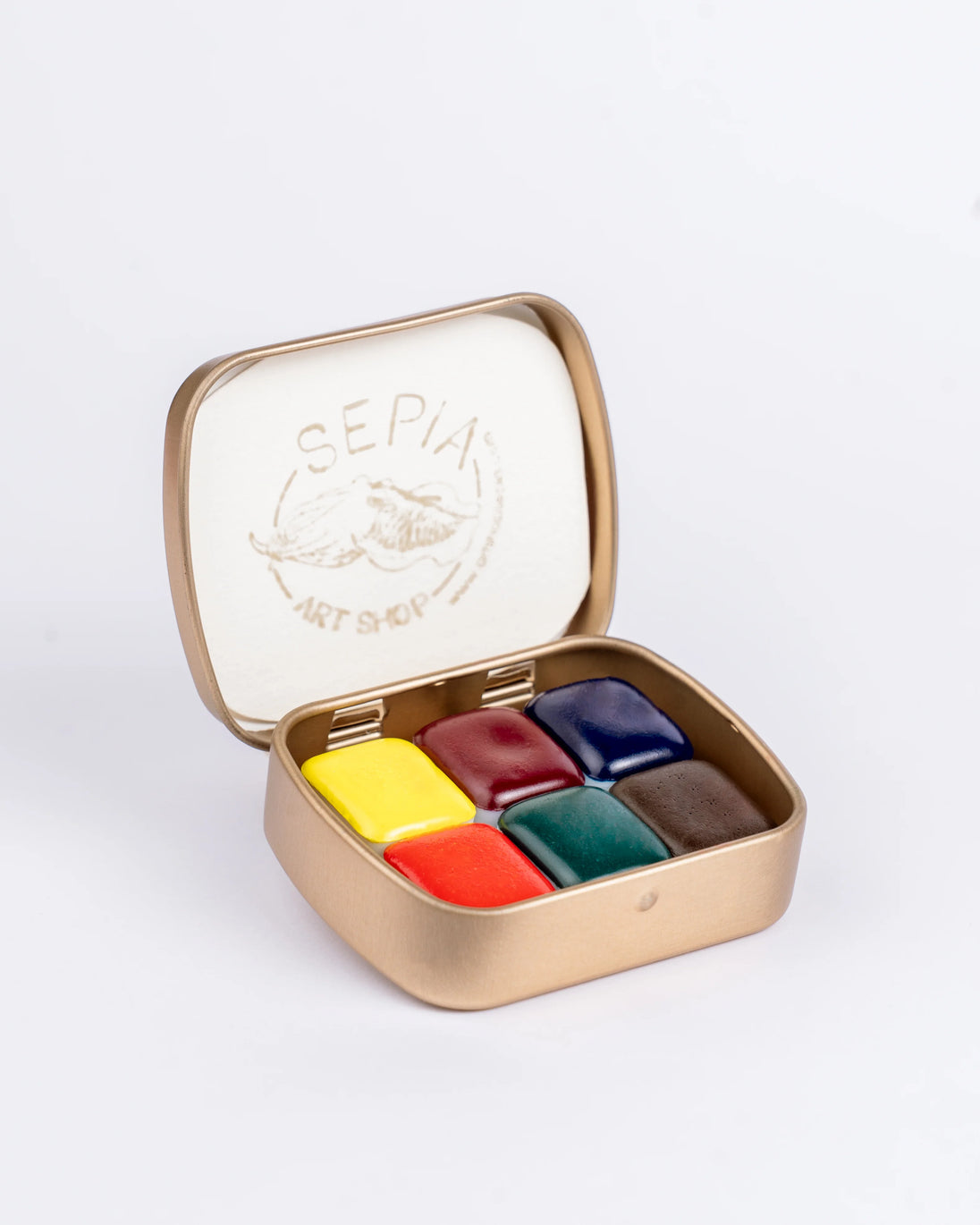 Latita pequeña con 6 acuarelas básicas 