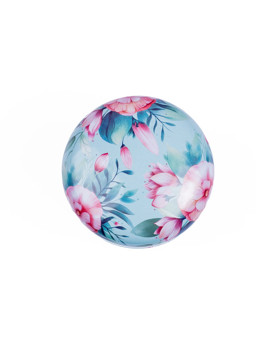 Lata redonda floreada cerrada