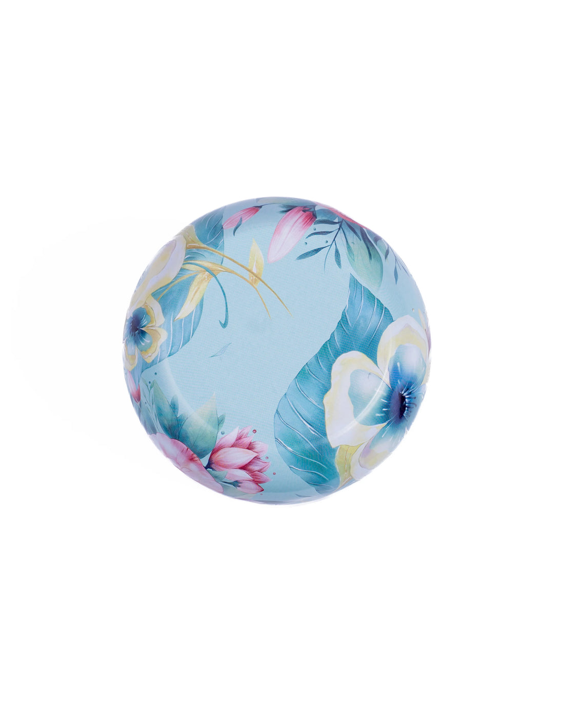 Lata redonda floreada de acuarelas