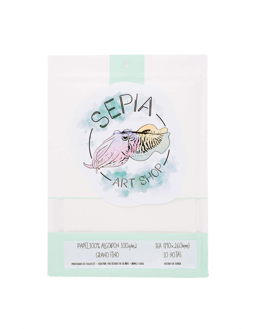 Pack papel algodón 16k grano fino