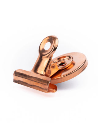 pinza oro rosa para sujeción de papel